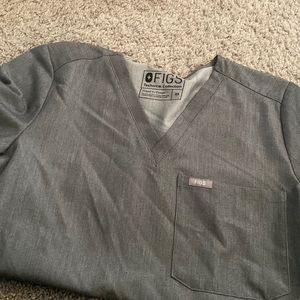 Figs grey xs scrub top
